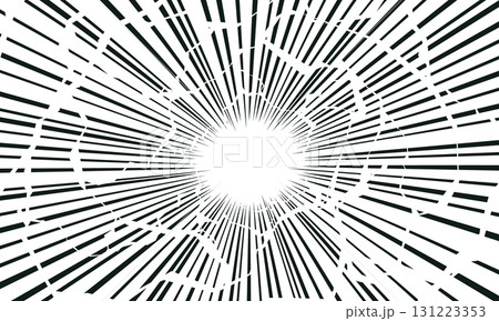 集中線とビリビリしたエフェクト 131223353