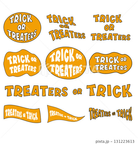 The Trick or treaters for Halloween or holiday concept The Trick or treaters for Halloween or holiday concept 131223613