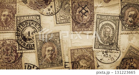外国の古い切手　アンティーク風の画像① 131223665