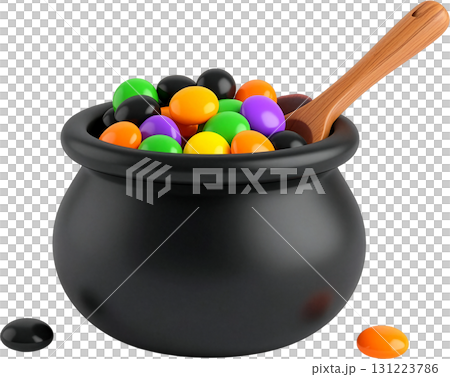pot with candies 131223786