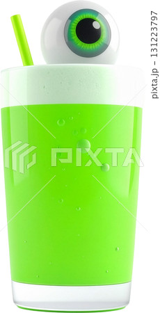 green smoothie in a glass 131223797