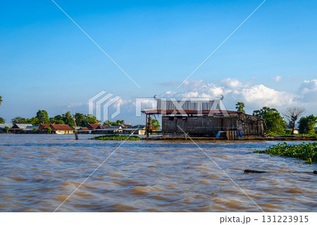 Traditional Bugis floating houses on Lake Tempe, Sulawesi, Indonesia Traditional Bugis floating houses on Lake Tempe, Sulawesi, Indonesia 131223915