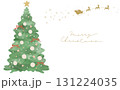 クリスマスをイメージした装飾のクリスマスツリー水彩風 131224035