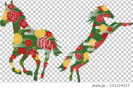 Running horse silhouette 131224327