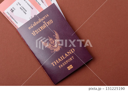 Thailand passport for travelling, flying and doing business. Thailand document, id Thailand passport for travelling, flying and doing business. Thailand document, id 131225190
