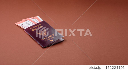 Thailand passport for travelling, flying and doing business. Thailand document, id 131225193