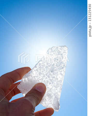 美しい薄氷　冬の風景 131225430