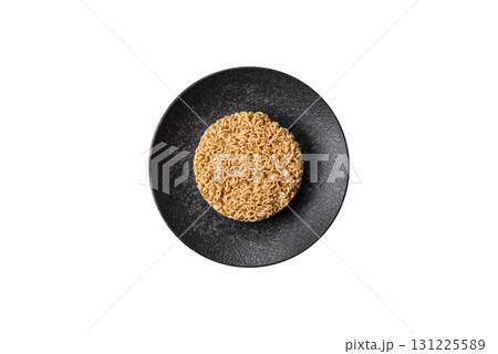 Instant noodles or ramen, Asian food, pasta with vegetables. Noodles, takeaway food 131225589