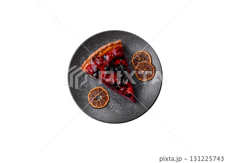 Pie, cheesecake with mascarpone, raspberries and blackberries. Cheesecake with cheese Pie, cheesecake with mascarpone, raspberries and blackberries. Cheesecake with cheese 131225743