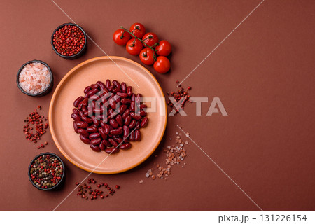 Red beans canned as an ingredient for cooking healthy or vegetarian food. Canned beans Red beans canned as an ingredient for cooking healthy or vegetarian food. Canned beans 131226154