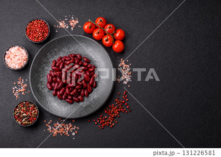 Red beans canned as an ingredient for cooking healthy or vegetarian food. Canned beans Red beans canned as an ingredient for cooking healthy or vegetarian food. Canned beans 131226581