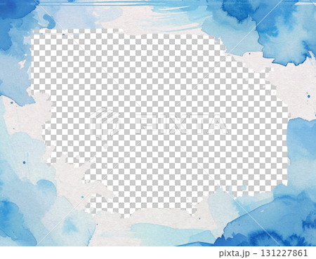 Sky blue paint frame transparent background 01 131227861