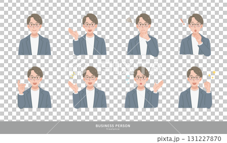 Freelance male illustration set 131227870