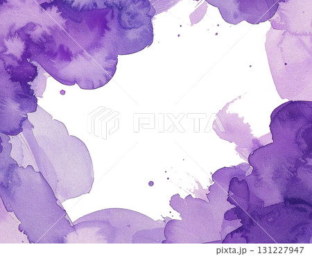 パープルのペイントフレーム 背景透過 01 パープルのペイントフレーム 背景透過 01 131227947