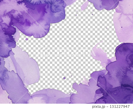 パープルのペイントフレーム 背景透過 01 パープルのペイントフレーム 背景透過 01 131227947