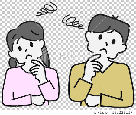 面部表情尷尬的年輕男女 面部表情尷尬的年輕男女 131228117