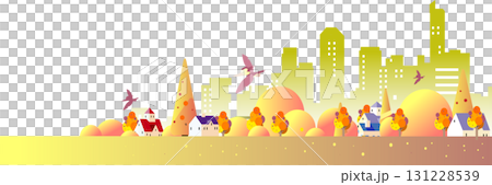風景，色彩繽紛的秋季街景 131228539