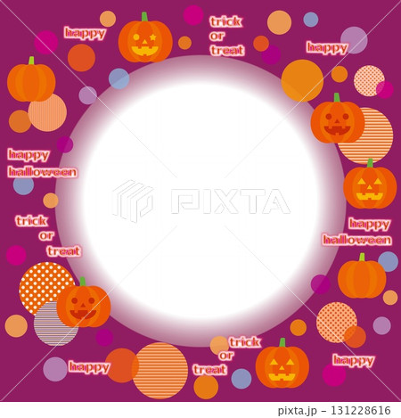 ハロウィーン　フレーム　ホワイトスペース　ジャック・オー・ランタン　かぼちゃ 131228616
