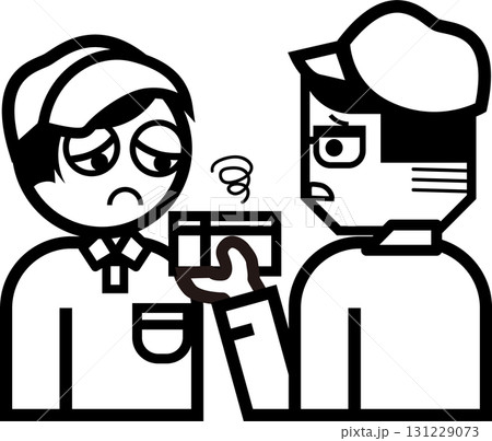 製品を壊して指導される作業員 製品を壊して指導される作業員 131229073