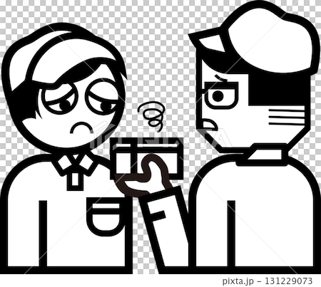 製品を壊して指導される作業員 製品を壊して指導される作業員 131229073