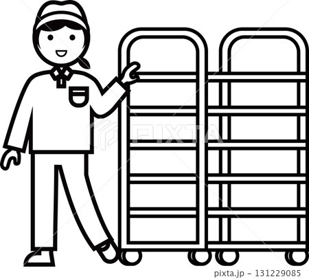 台車を引く人 台車を引く人 131229085