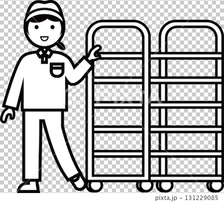 台車を引く人 台車を引く人 131229085
