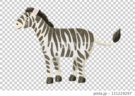 Watercolor zebra illustration isolated on white. Hand drawn African safari animal for kids and nursery decor, Cute child drawing black and white savannah character clip art Watercolor zebra illustration isolated on white. Hand drawn African safari animal for kids and nursery decor, Cute child drawing black and white savannah character clip art 131229297