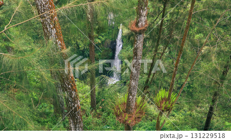 Beautiful natural scenery, tropical rainforest waterfall Indonesia Beautiful natural scenery, tropical rainforest waterfall Indonesia 131229518