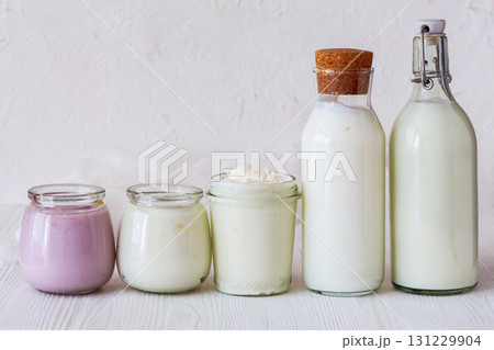 Collection of various dairy products. Collection of various dairy products. 131229904