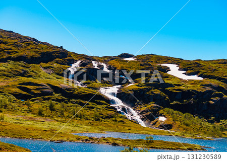 Landscape with mountain lake, Norway 131230589