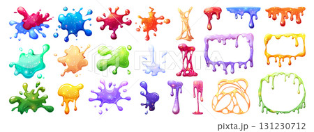 Color slime splashes and frames set Color slime splashes and frames set 131230712