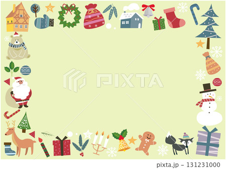 可愛い手書き風クリスマスイラストフレーム 131231000
