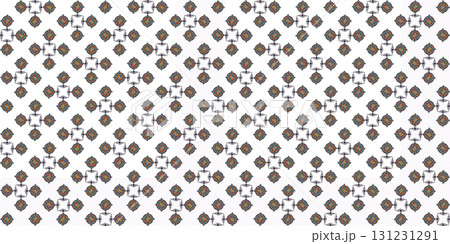 A repeating composition with alternating geometric patterns. Repeating pattern with alternating geometric designs on a white background. 131231291