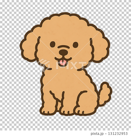 ゆるかわトイプードルのイラスト 131232953