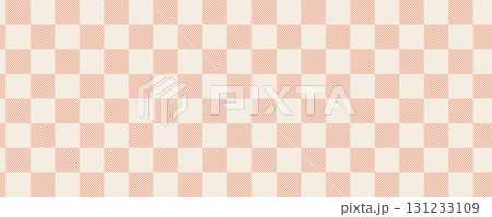 Classic gingham plaid pattern in light pastel tones. Seamless plaid design for for fabric, wrapping paper, cards, and banners. 131233109