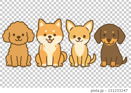 人気犬種4種セット（トイプードル・柴犬・チワワ・ダックスフンド） 131233247