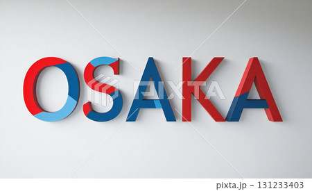osakaのアルファベットのロゴデザイン 大阪万博の興奮を表現 osakaのアルファベットのロゴデザイン 大阪万博の興奮を表現 131233403