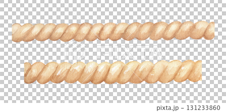 Rope watercolor isolated illustration, texture isolated drawing 131233860