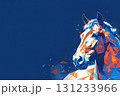 青い馬のイラスト 131233966