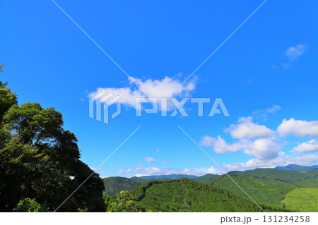 青空 雲 樹木 山地 青空 雲 樹木 山地 131234258