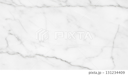 White marble texture with subtle gray veins provides luxury background for elegant interior design or clean modern and minimalist wallpaper 131234409