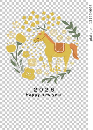 2026年新年賀卡模板 2026年新年賀卡模板 131234668