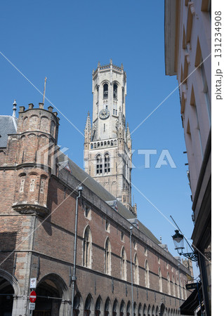 ブルージュ鐘楼(世界文化遺産・ブルージュ歴史地区)/ブルージュ、ベルギー ブルージュ鐘楼(世界文化遺産・ブルージュ歴史地区)/ブルージュ、ベルギー 131234908
