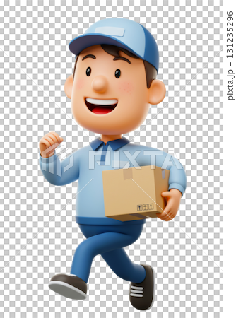 微笑開朗的送貨員 微笑開朗的送貨員 131235296