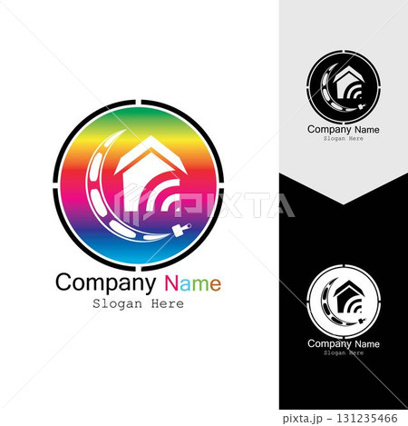 PAINT BUILDING ICON BACKGROUND VECTOR TEMPLATE 131235466