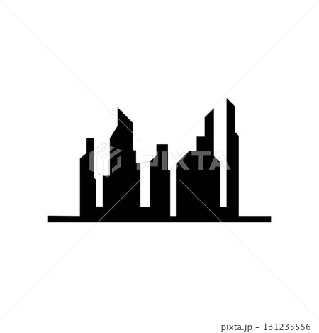 Modern City skyline vector icon background 131235556