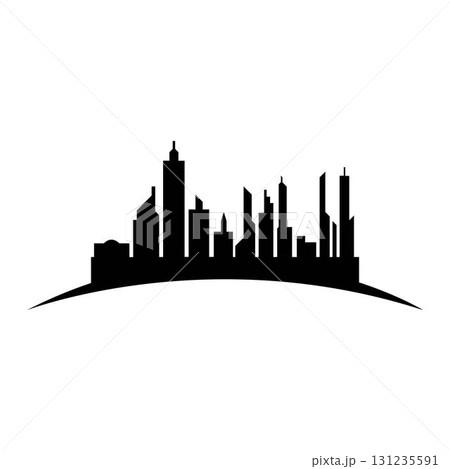 Modern City skyline vector icon background 131235591
