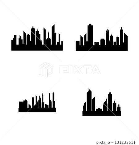 Modern City skyline vector icon background 131235611
