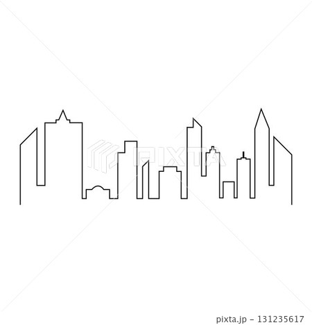 Modern City skyline vector icon background 131235617