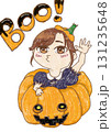 ハロウィン　かぼちゃから飛び出す女の子 131235648